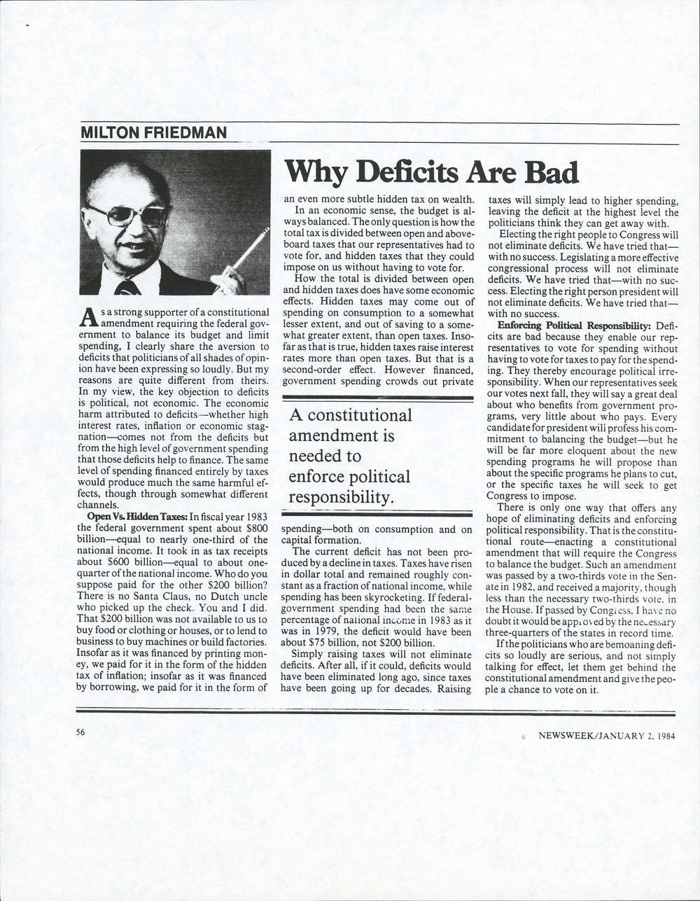 Why Deficits are Bad