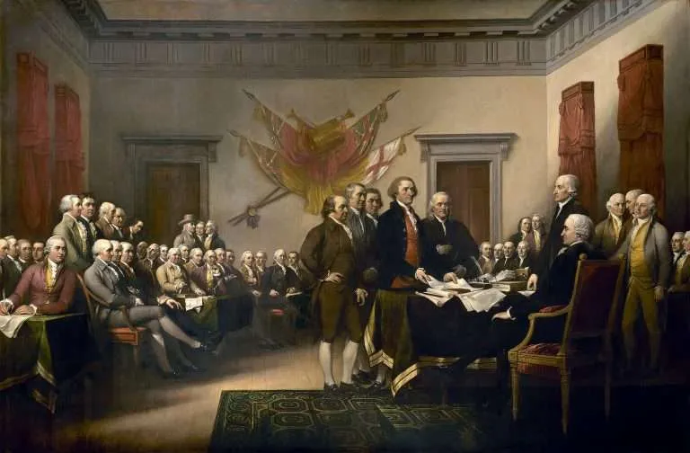 Declaration of Independence painting (1819) by John Trumbull