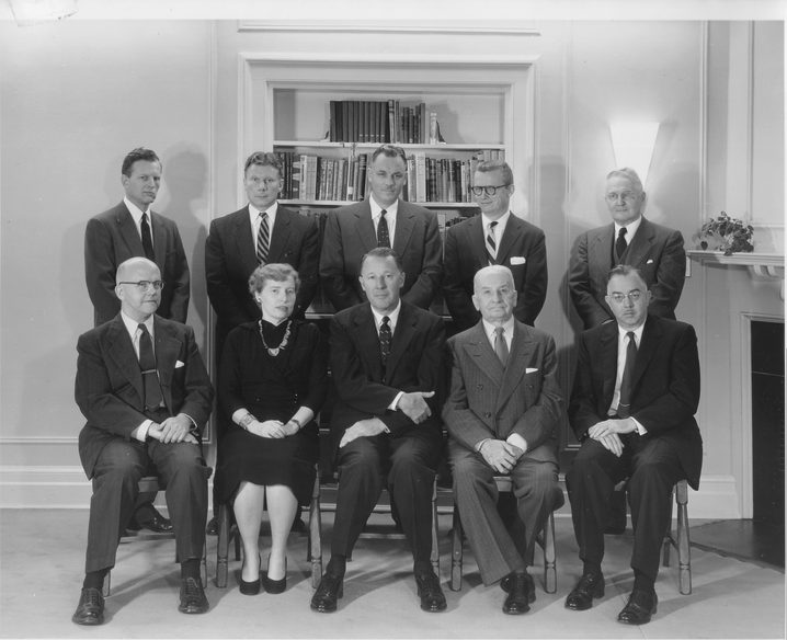 Group portrait of FEE's early staff and trustees