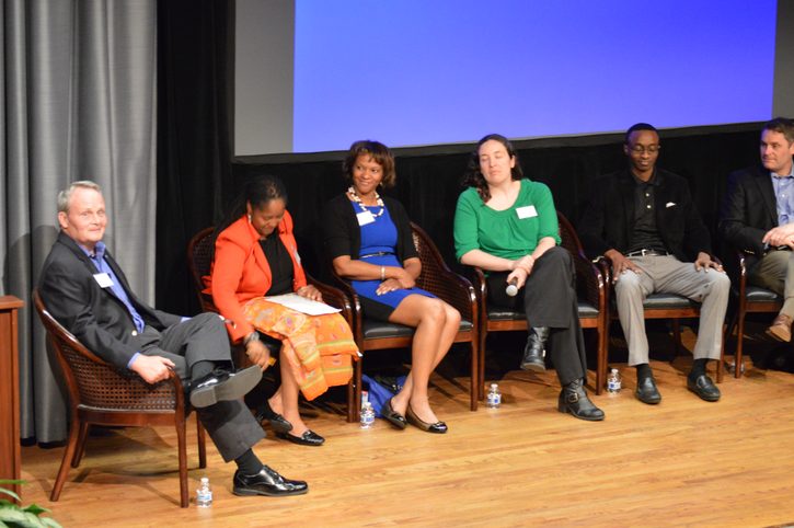 A panel discussion at a FEE event