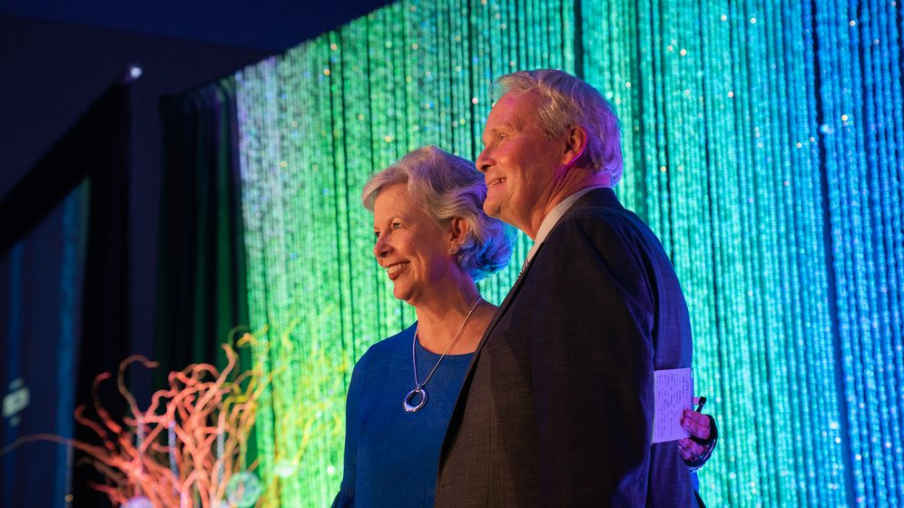 Guests on stage at a FEE gala