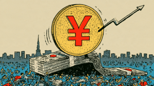 illustration of a Yen coin